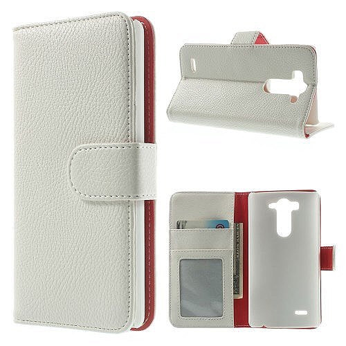 כיסוי ל LG G3 מיני iTechCase Wallet Fancy לבן