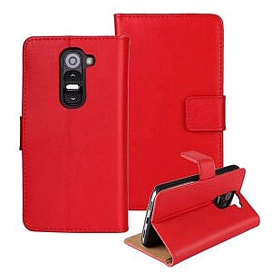 iTechCase Wallet Fancy כיסוי ל LG G2 אדום