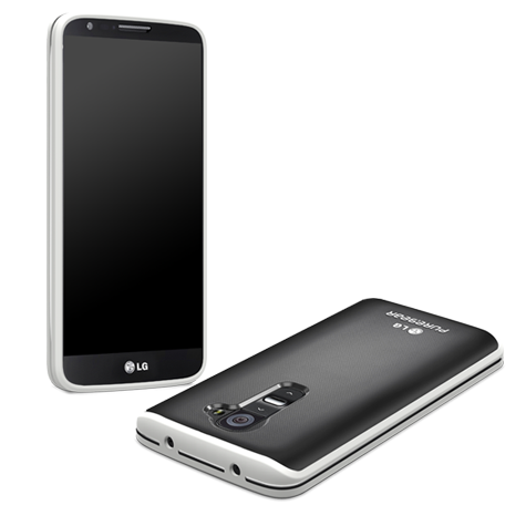 כיסוי ל LG G2 שקוף/לבן PureGear Slim Shell